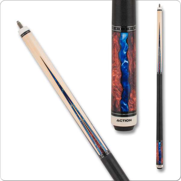 Action – Fractal – Burl & Blue Points | Golden Break Billiards
