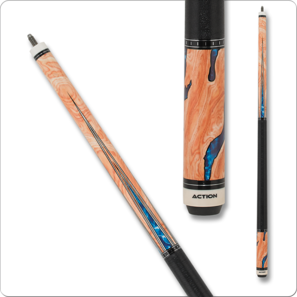 Action – Fractal – Blonde w/ Blue | Golden Break Billiards