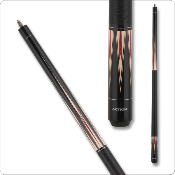 Action – Exotic – Black w/ Maple & Cherry Points | Golden Break Billiards