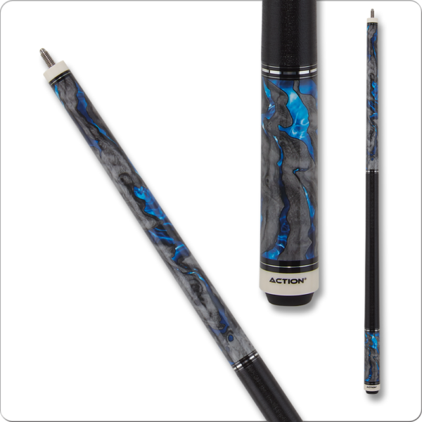 Action – Fractal – Grey w/ Blue | Golden Break Billiards