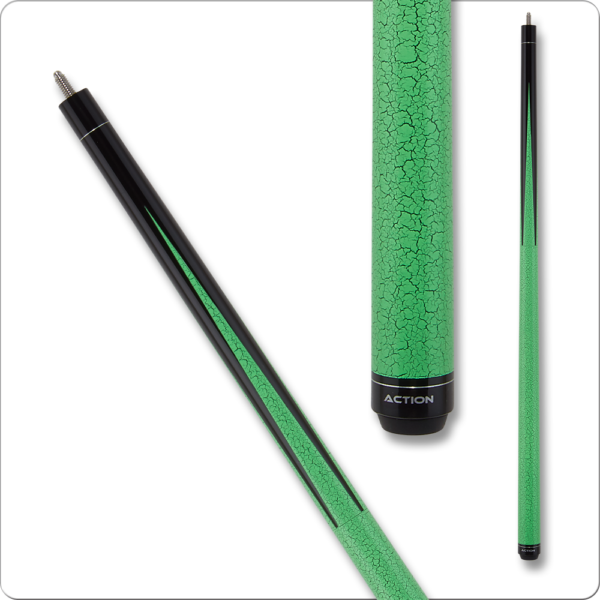 Action – Heavy Break Cue – Black & Green – 25oz | Golden Break Billiards