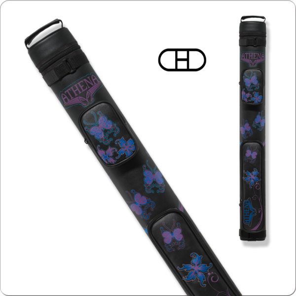 Athena – 2×2 – Teal & Purple Butterflies Stitch – Hard Case | Golden Break Billiards