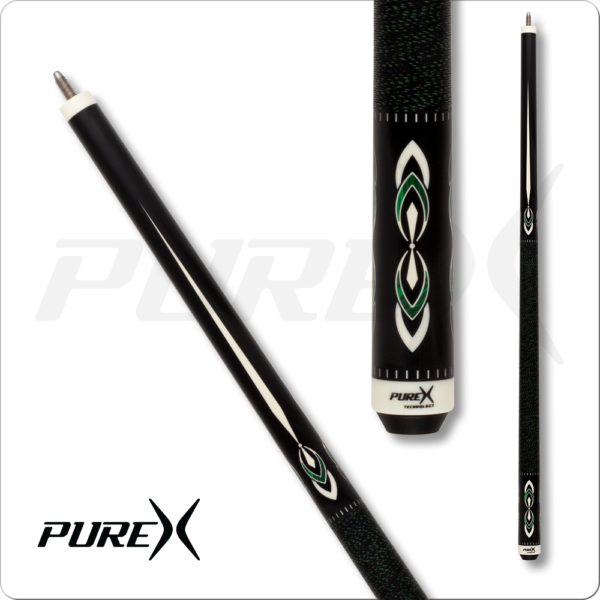 Players Pure X - Matte Black w/ White and Malachite Design