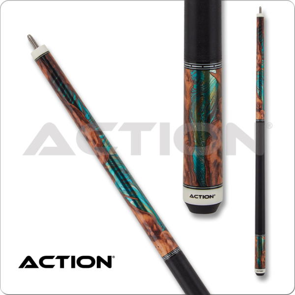 Action – Fractal – Burl w/ Green Foil | Golden Break Billiards