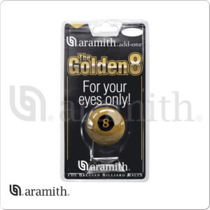 BBGOLD8 Aramith Golden 8-Ball – Blister Pack | Golden Break Billiards