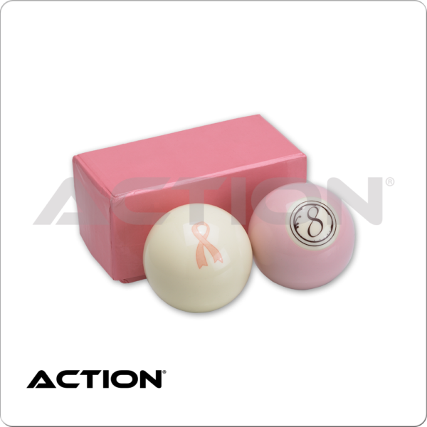 BBPINK Pink Ribbon Cue & 8-Ball Set | Golden Break Billiards