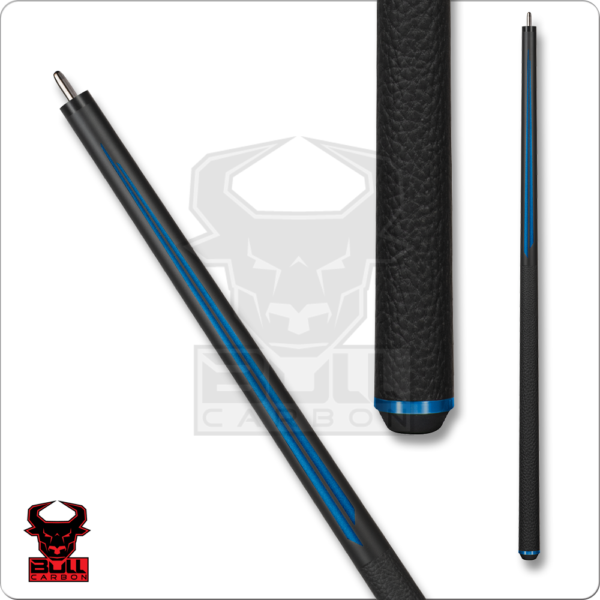 Bull Carbon – Black w/ Blue Split Points | Golden Break Billiards
