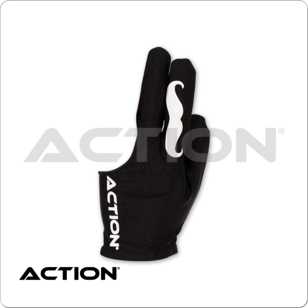 Action Glove – Mustache – Bridge Hand Left | Golden Break Billiards