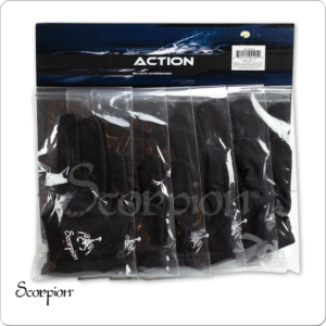 Scorpion Glove – Logo – Bridge Hand Left – Card of 12 | Golden Break Billiards