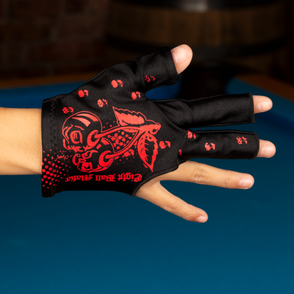 EBM Glove - Cherry Skulls - Bridge Hand Right
