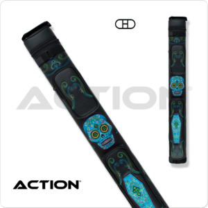 CALC22A Calavera – 2×2 – Stitch Blue Skull – Hard Case | Golden Break Billiards