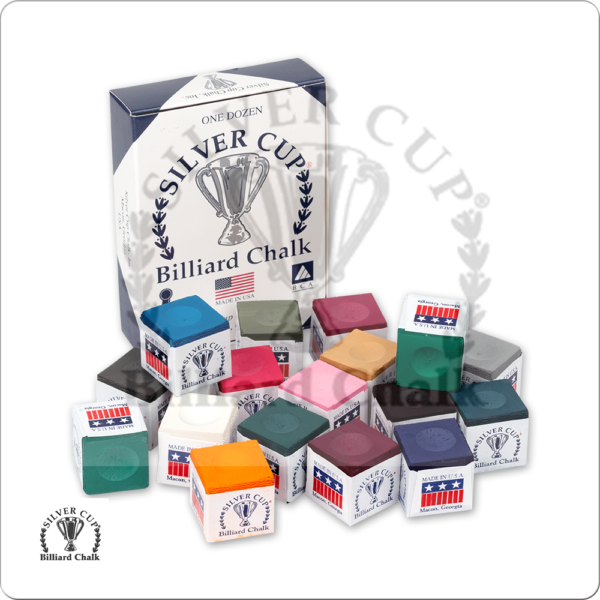Championship Silver Cup Chalk – 12ct Box | Golden Break Billiards