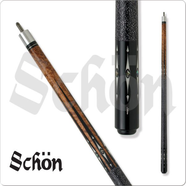 Schon – Brown Stain w/ Black & Abalone | Golden Break Billiards