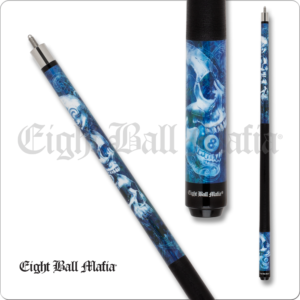 EBM19 Eight Ball Mafia – Blue Stacked Skulls | Golden Break Billiards