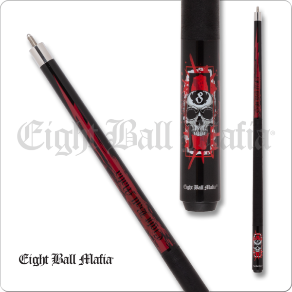 Eight Ball Mafia - Black w/ Red Lightning