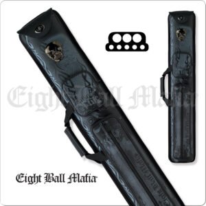 EBMCNA Eight Ball Mafia – 3×5 – Black Steel Skull – Hard Case | Golden Break Billiards