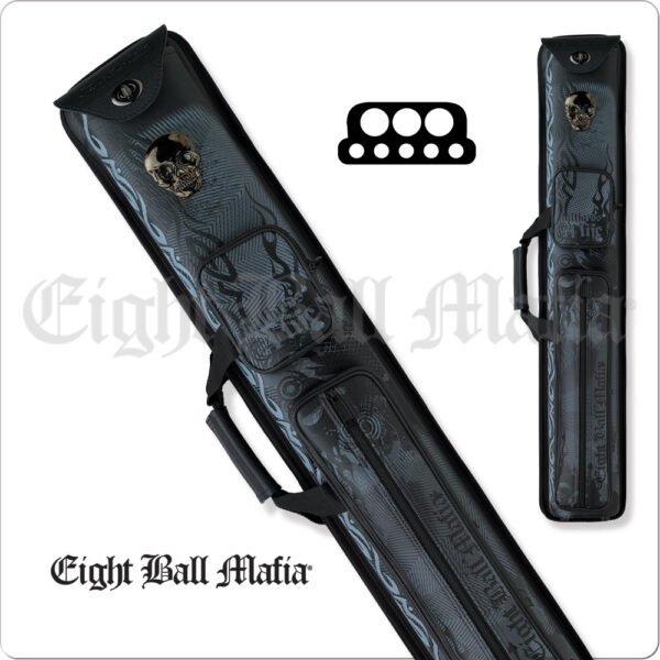 Eight Ball Mafia – 3×5 – Black Steel Skull – Hard Case | Golden Break Billiards