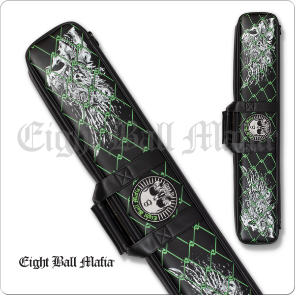 Eight Ball Mafia - 4x8 - Black & Lime Green Patch - Soft Case