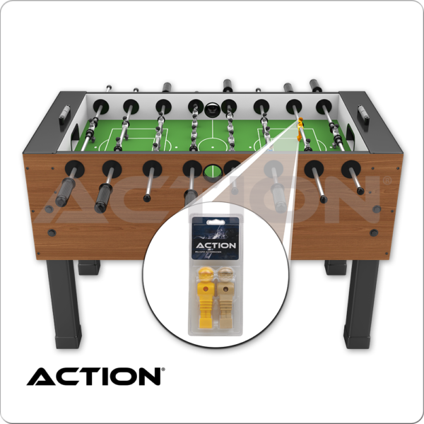 FBMBY Foosball Men Brown & Yellow – Blister Pack of 2 | Golden Break Billiards