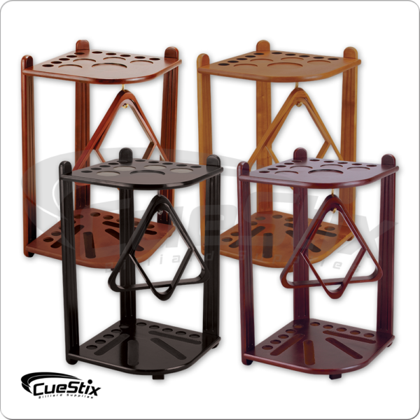 Deluxe 10 Cue Corner Floor Rack | Golden Break Billiards