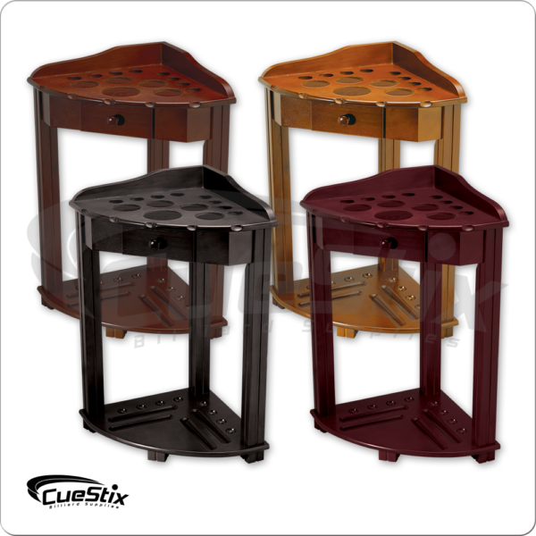 FRH8 Deluxe 8 Cue Floor Rack w/ Drawer | Golden Break Billiards
