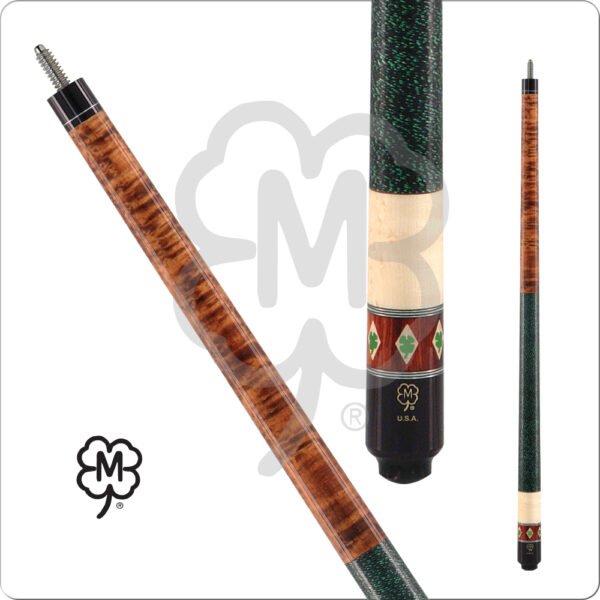 McDermott – Mahogany Stain w/ Green Clovers | Golden Break Billiards