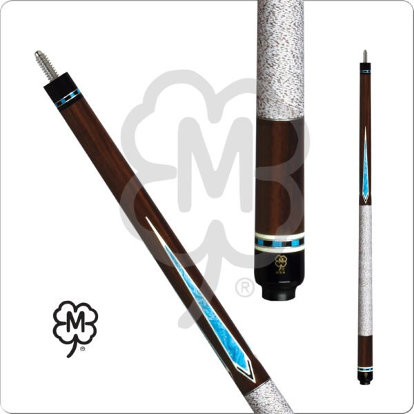 McDermott – Dark Brown w/ Turquoise Gem Points | Golden Break Billiards