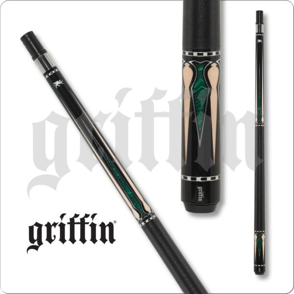 Griffin - Black w/ Green & Maple