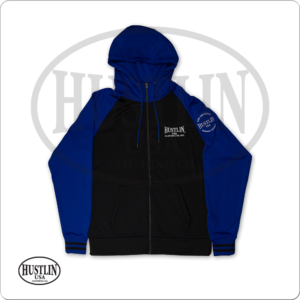 HUSH01 Hustlin USA – Men’s Blue Zip Up Sweatshirt | Golden Break Billiards