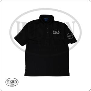 HUSP01 Hustlin USA – Men’s Black Polo | Golden Break Billiards