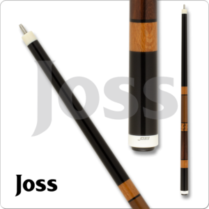 JOS213 Joss – Black w/ Cumaru Handle & Inlay Lacewood Rings | Golden Break Billiards