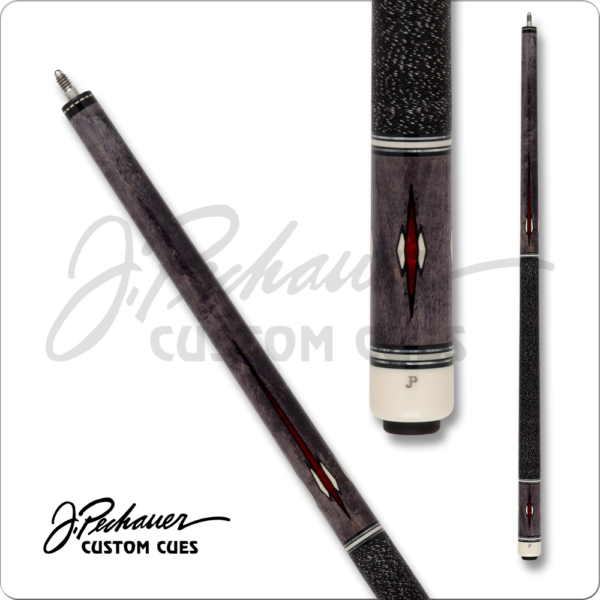 Pechauer – JP – Smoke Stain w/ Red Inlays | Golden Break Billiards