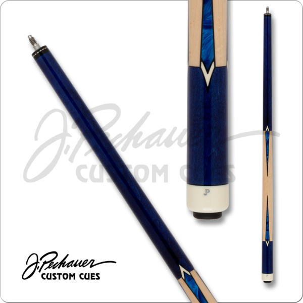 Pechauer – JP – Blue Stained w/ Maple Handle | Golden Break Billiards