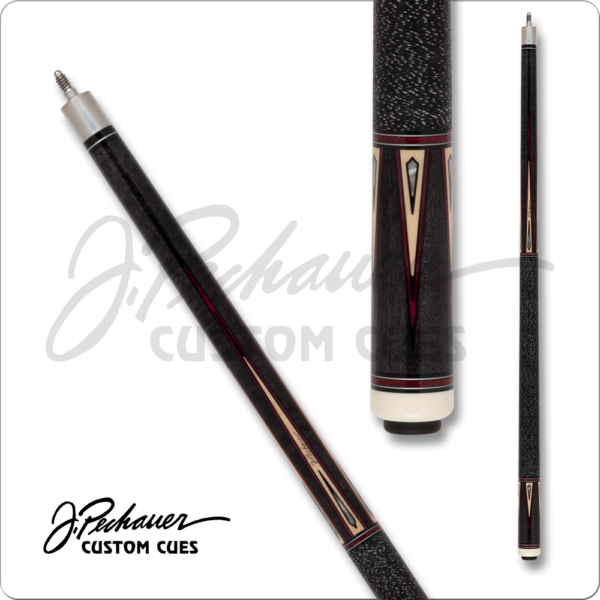 Pechauer – Pro – Grey Stain w/ Maple & Red Points & Pearl Diamonds | Golden Break Billiards