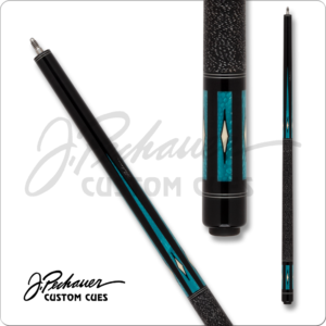 JP25R18 Pechauer – Pro – Ebony w/ Aqua Points & Sim Ivory Diamonds | Golden Break Billiards
