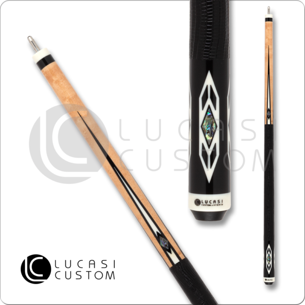 Lucasi – Custom – Maple w/ Bone Points & Abolone Inlays | Golden Break Billiards