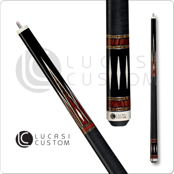 Lucasi - Custom - Black w/ Cocobolo Points & White Diamonds