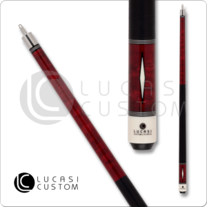 Lucasi – Custom – Red Stain w/ Bone Colored Diamonds | Golden Break Billiards