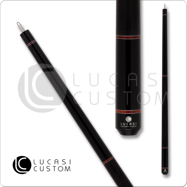 Lucasi – Custom – Black w/ Cocobolo Rings | Golden Break Billiards