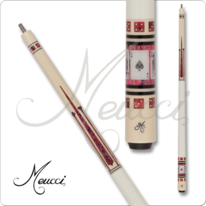 MECAS09W Meucci – Casino – White w/ Pink Inlay | Golden Break Billiards
