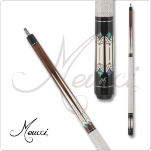 MEJS02 Meucci – JS – Brown w/ Cream Points & Paua Shell | Golden Break Billiards