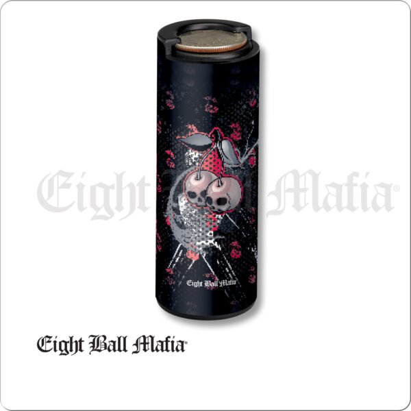 NICHEBMB Coin Holder – Eight Ball Mafia Cherry Skulls | Golden Break Billiards