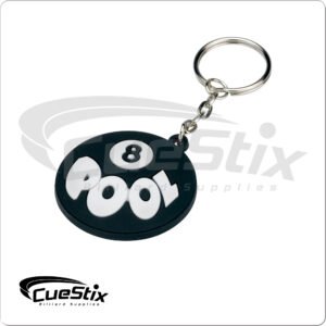 NIKCP 8 Ball Pool Rubber Keychain | Golden Break Billiards