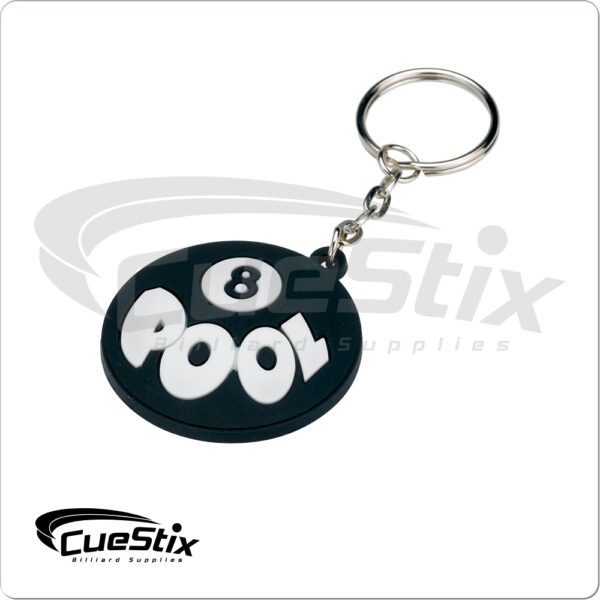 NIKCP 8 Ball Pool Rubber Keychain | Golden Break Billiards
