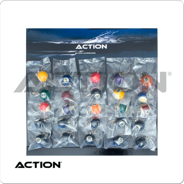 Mixed Ball Keychain – Card of 25 | Golden Break Billiards