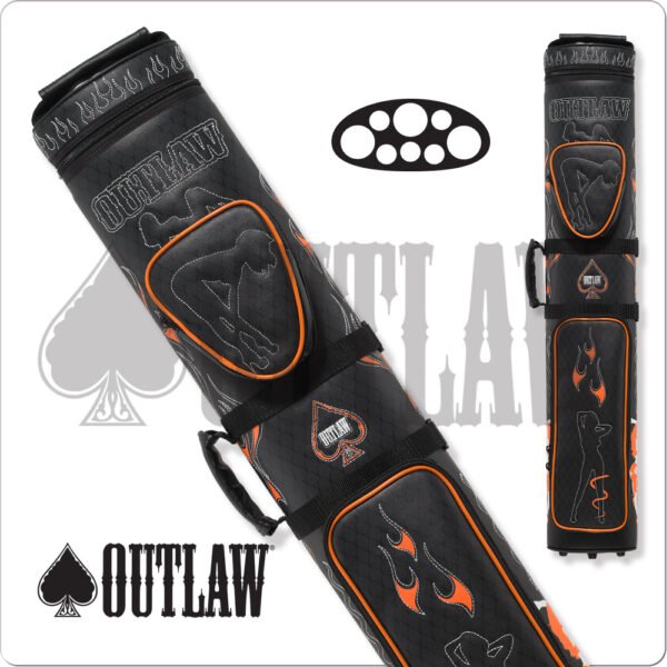 Outlaw - 3x5 - Stitch Ladies & Flames - Hard Case
