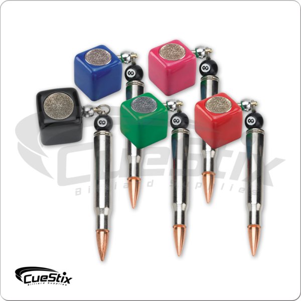 QCSBCS Square Silver Bullet Chalker w/ Scuffer | Golden Break Billiards