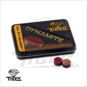 QTTDYN12 Tiger Dynamite Tips – Box of 12 | Golden Break Billiards