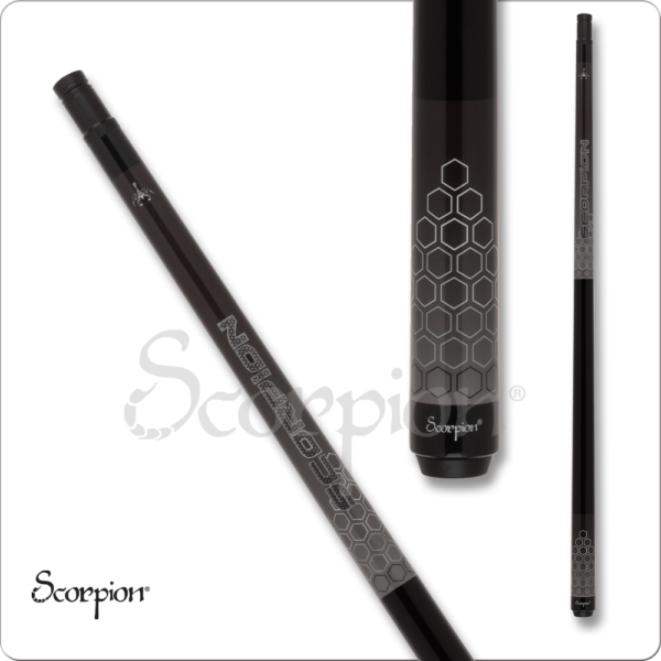 Scorpion – HD-Tech – Black & Grey – with Wooden Shaft | Golden Break Billiards