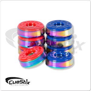 SHBPRT Shuffleboard – Rainbow Titanium Pucks | Golden Break Billiards